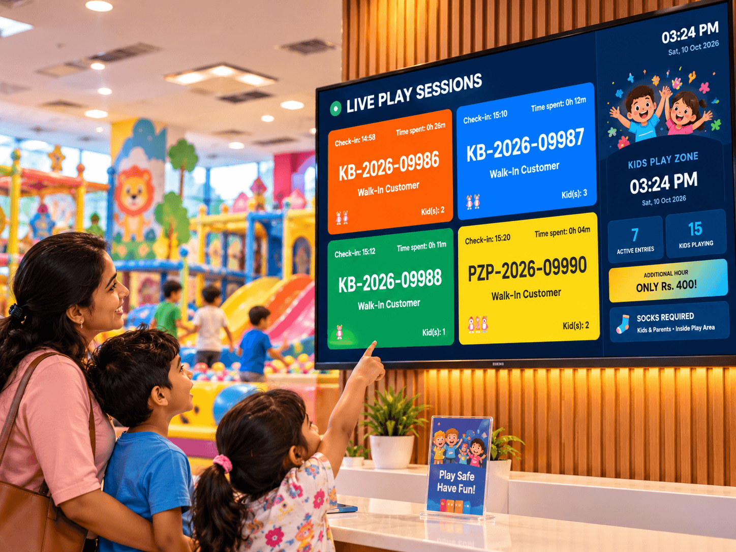 Live floor display